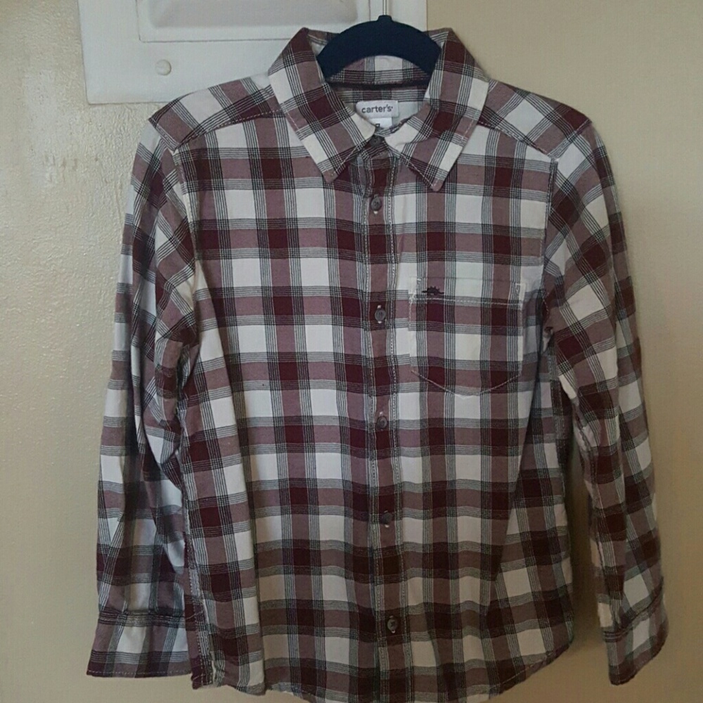 Like new, Boys plaid buttondown shirt